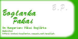 boglarka pakai business card