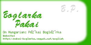 boglarka pakai business card